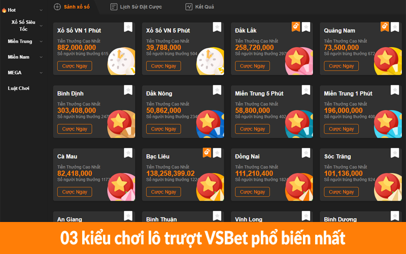 03 kiểu chơi lô trượt VSBet phổ biến nhất 03 kiểu chơi lô trượt VSBet phổ biến nhất