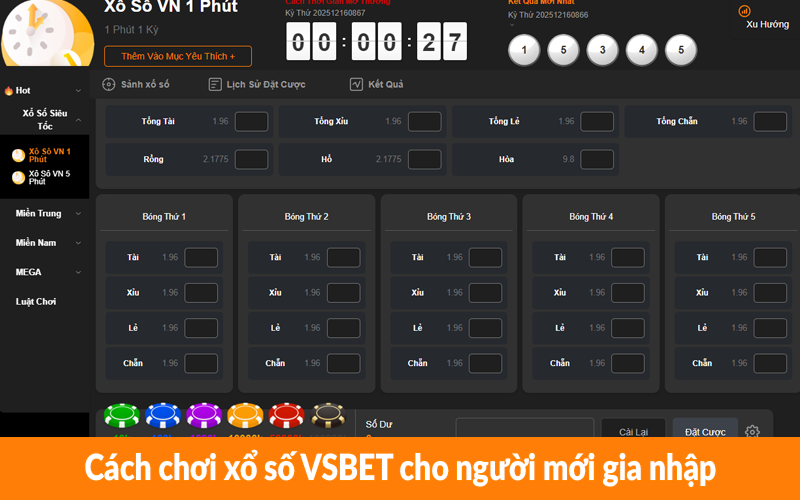 Cách chơi xổ số VSBET cho người mới gia nhập