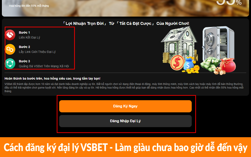 Cách đăng ký đại lý VSBET - Làm giàu chưa bao giờ dễ đến vậy