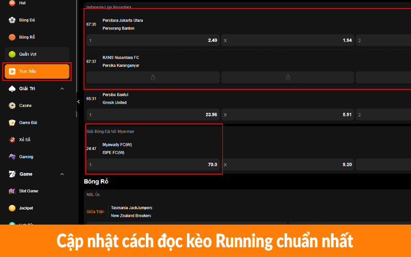 Cập nhật cách đọc kèo Running chuẩn nhất