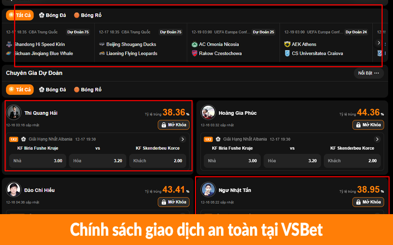 Chính sách giao dịch an toàn tại VSBet Chính sách giao dịch an toàn tại VSBet