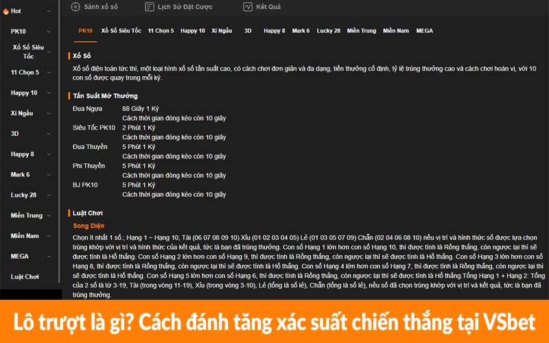 Lô trượt là gì? Cách đánh tăng xác suất chiến thắng tại VSbet