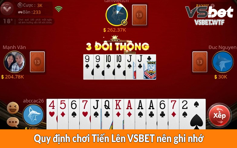 Quy định chơi Tiến Lên VSBET nên ghi nhớ Quy định chơi Tiến Lên VSBET nên ghi nhớ