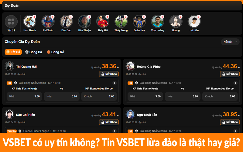 VSBET có uy tín không? Tin VSBET lừa đảo là thật hay giả?